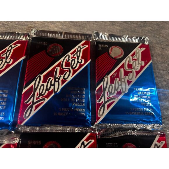 1991 Leaf Set Series 2 Baseball Trading Cards 6 Packs - Picture 3 of 6